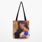 Woman In Thoughts Tote Bag Gallery Image 2