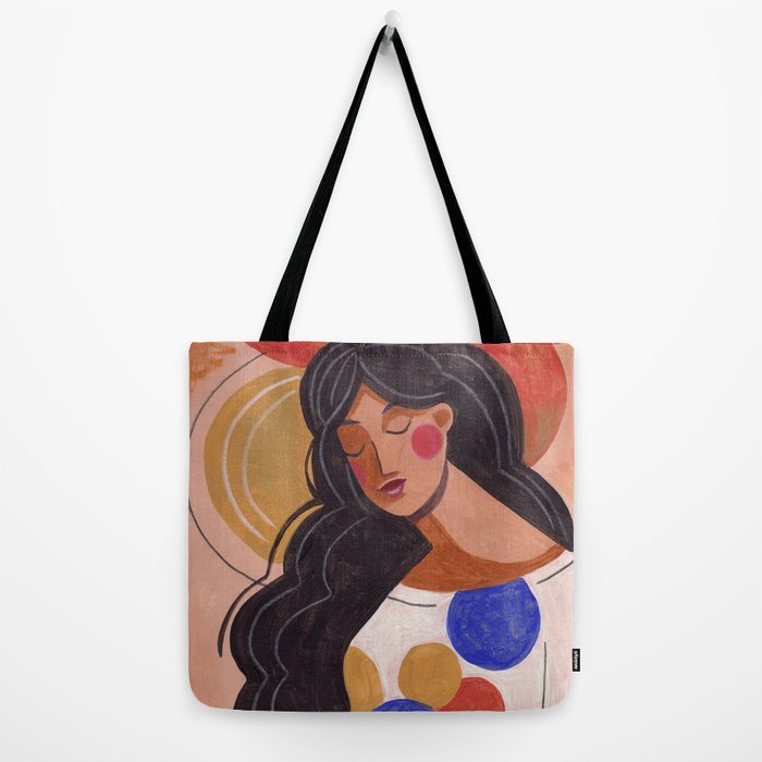 Woman In Thoughts Tote Bag Gallery Image 2
