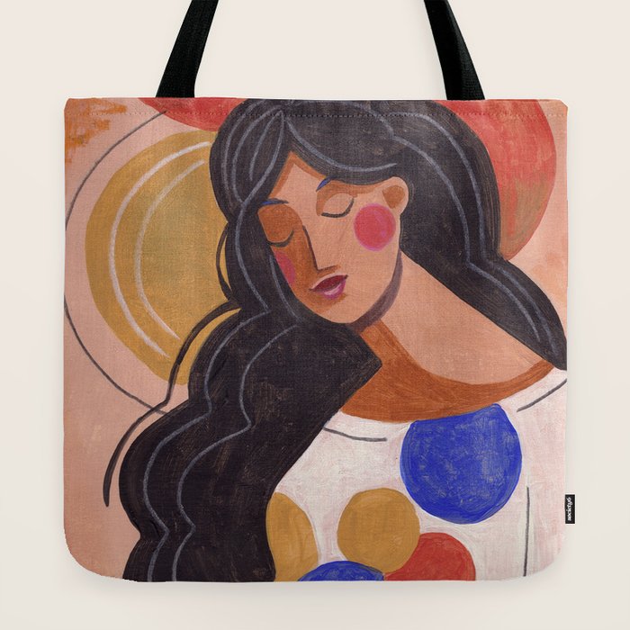 Woman In Thoughts Tote Bag Gallery Image 2