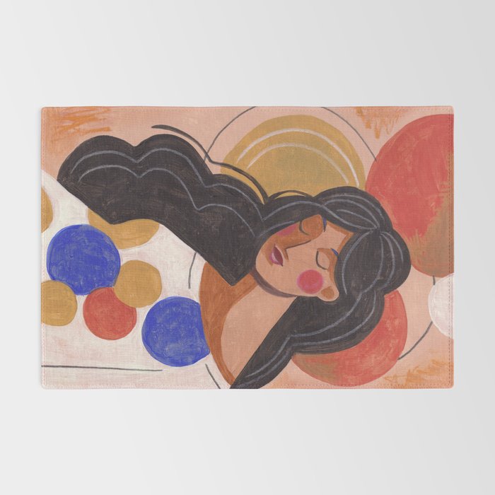 Woman In Thoughts Rug Gallery Image 2