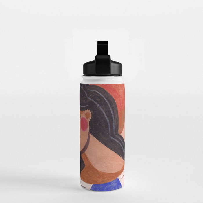 Woman In Thoughts Water Bottle Gallery Image 2