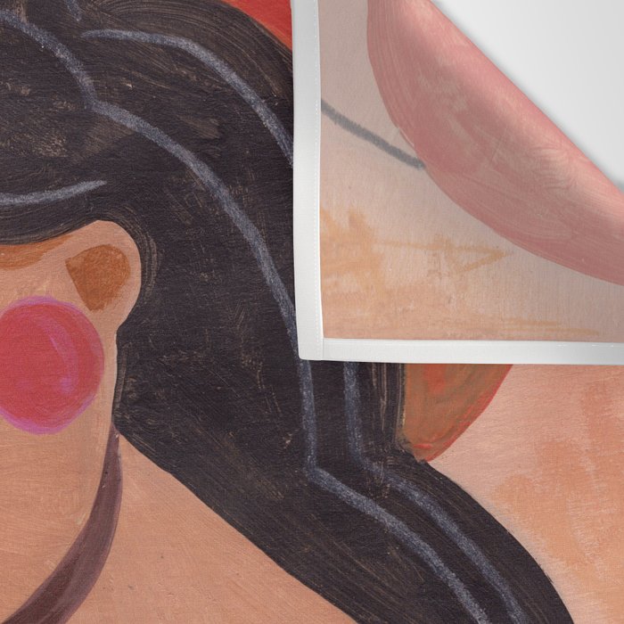 Woman In Thoughts Wall Tapestry Gallery Image 3