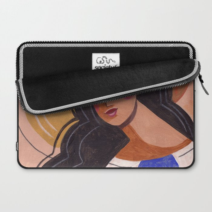 Woman In Thoughts Laptop Sleeve Gallery Image 2
