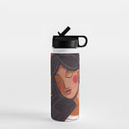 Woman In Thoughts Water Bottle Gallery Image 1