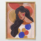 Woman In Thoughts Serving Tray Gallery Image 1