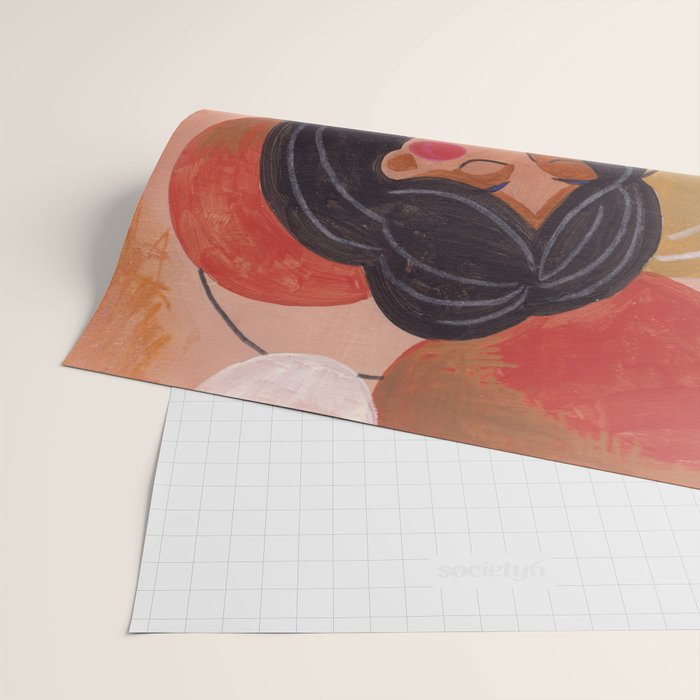 Woman In Thoughts Wrapping Paper Gallery Image 2