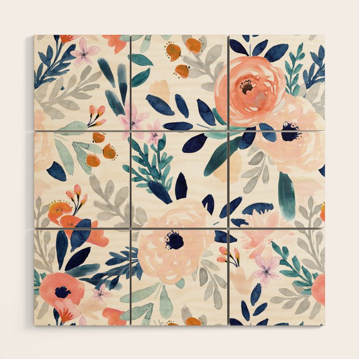 Jolene Floral Wood Wall Art Gallery Image 1