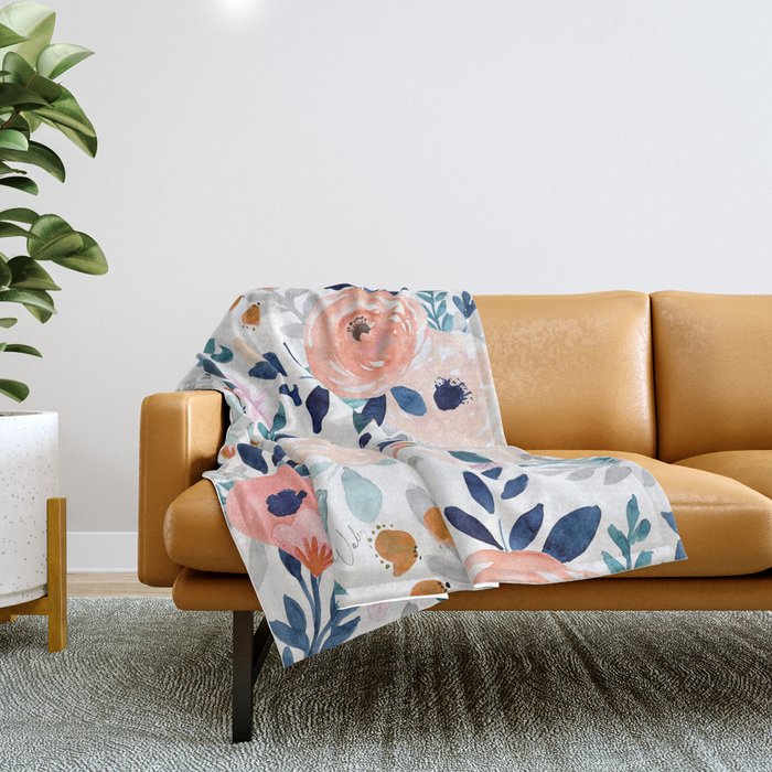 Jolene Floral Throw Blanket Gallery Image 1