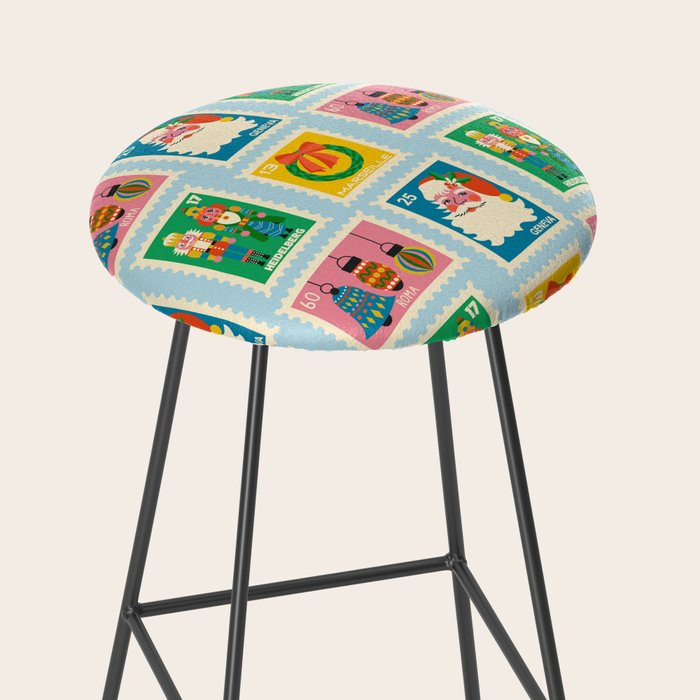 Christmas Stamps Stool Gallery Image 2