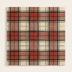 Holiday Plaids - Rustic checks Red Wood Wall Art Gallery Image 1
