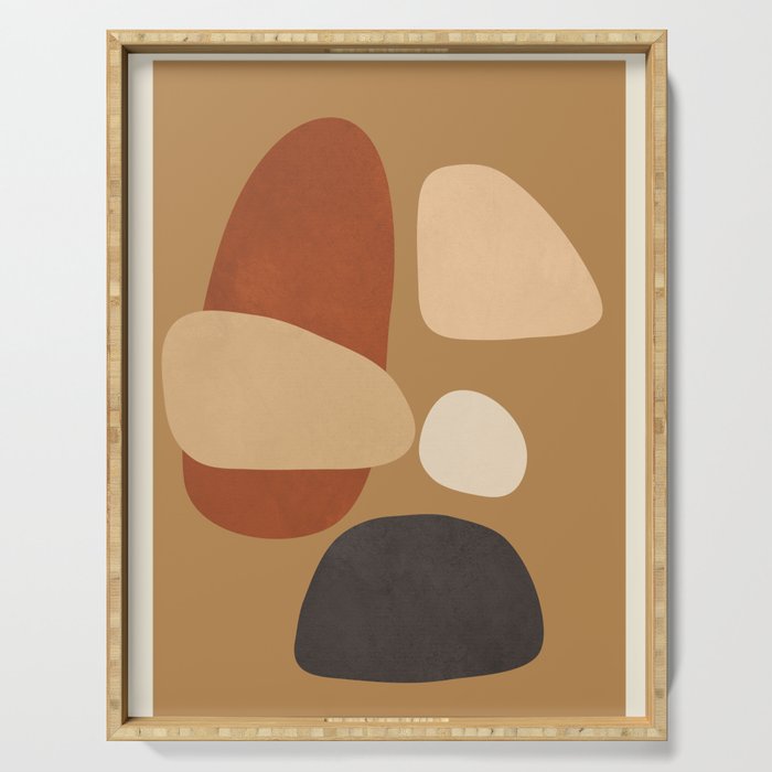 Abstract Minimal Art 3 Serving Tray Gallery Image 1