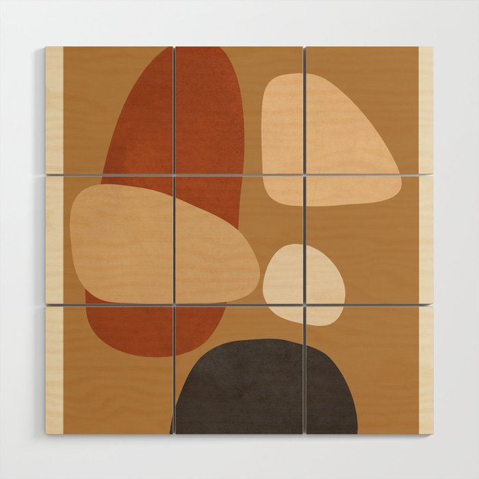 Abstract Minimal Art 3 Wood Wall Art Gallery Image 1