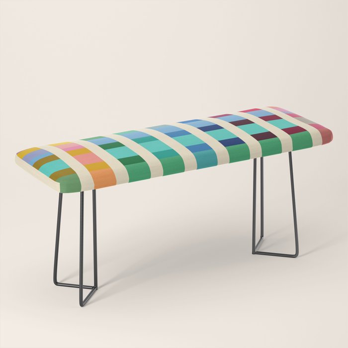 Futuristic Cyber Rainbow Crossing Bench Gallery Image 1