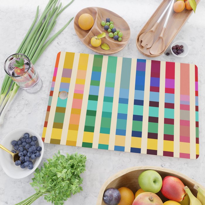 Futuristic Cyber Rainbow Crossing Cutting Board Gallery Image 2