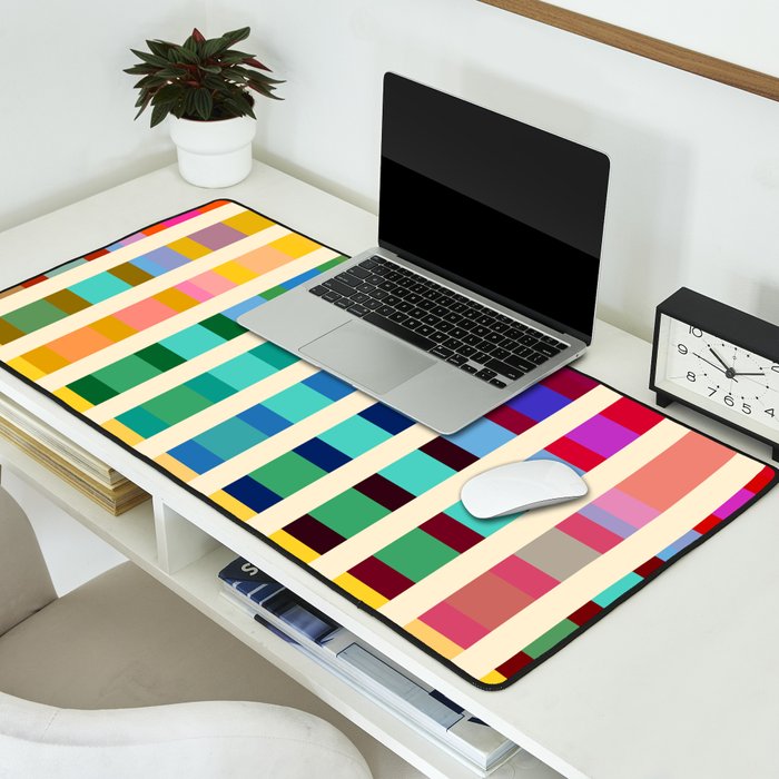 Futuristic Cyber Rainbow Crossing Desk Mat Gallery Image 2