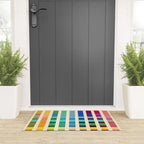 Futuristic Cyber Rainbow Crossing Welcome Mat Gallery Image 3