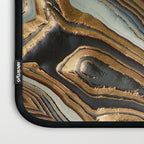 White Gold Agate Abstract Laptop Sleeve Gallery Image 3