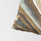 White Gold Agate Abstract Pillow Sham Gallery Image 4