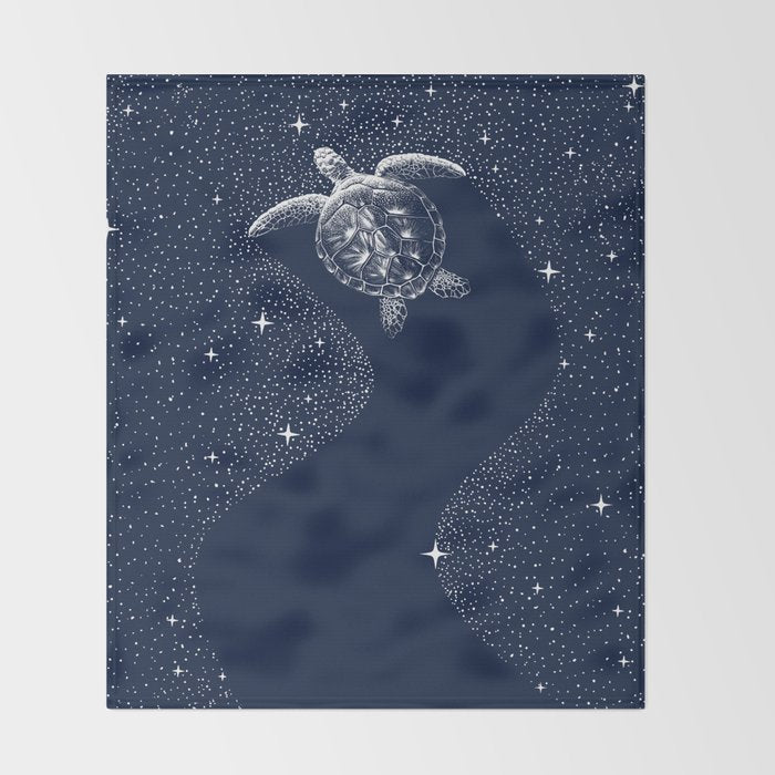 Starry Turtle Throw Blanket Gallery Image 2