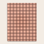 Gingham Check Pattern in Brown and Salmon Notebook Gallery Image 4