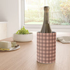 Gingham Check Pattern in Brown and Salmon Wine Chiller Gallery Image 4