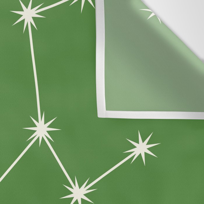 Taurus Zodiac Star Constellation Line Art Kelly Green Wall Tapestry Gallery Image 3