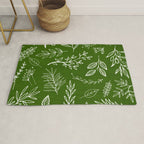 Emerald Forest Botanical Drawing Rug Gallery Image 1