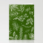 Emerald Forest Botanical Drawing Stationery Card Gallery Image 2