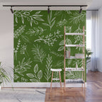 Emerald Forest Botanical Drawing Wall Mural Gallery Image 1