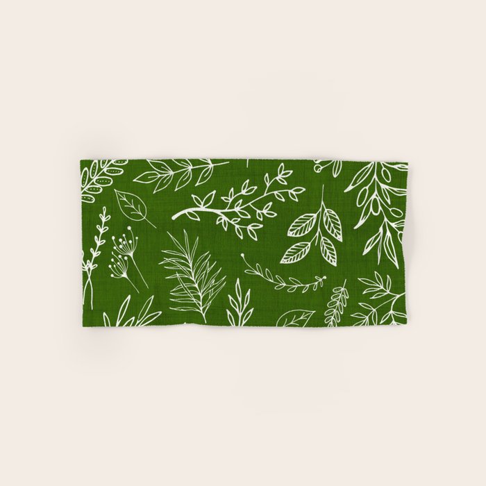 Emerald Forest Botanical Drawing Towels Gallery Image 1