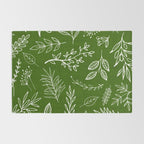 Emerald Forest Botanical Drawing Rug Gallery Image 2