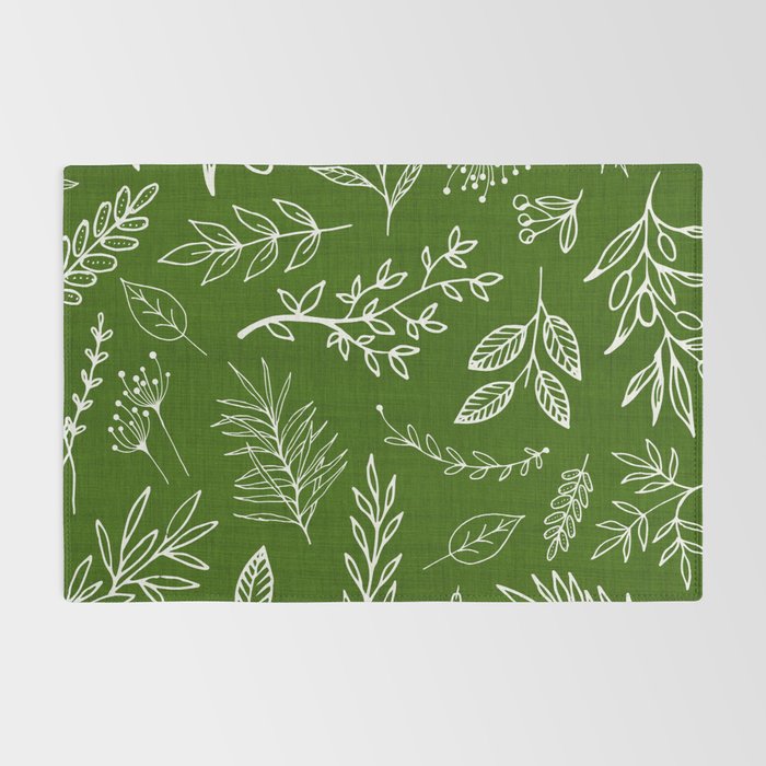 Emerald Forest Botanical Drawing Rug Gallery Image 2