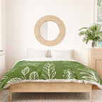 Emerald Forest Botanical Drawing Duvet Cover Gallery Image 3