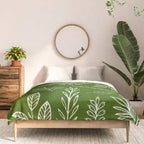 Emerald Forest Botanical Drawing Comforter Gallery Image 3