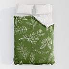 Emerald Forest Botanical Drawing Comforter Gallery Image 6