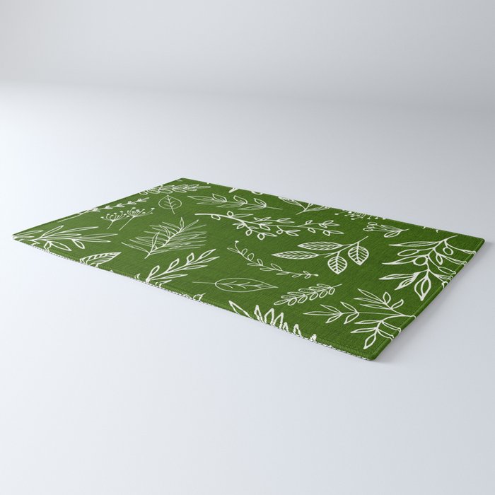 Emerald Forest Botanical Drawing Rug Gallery Image 3