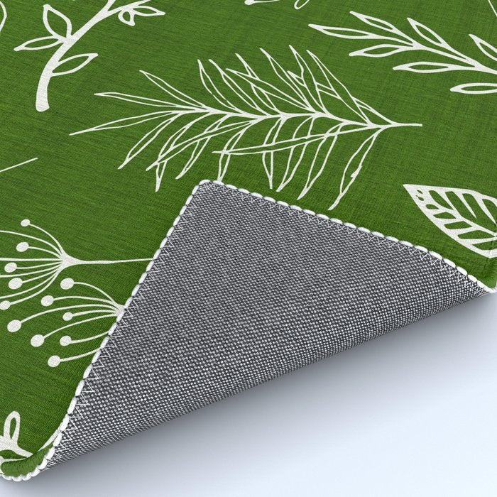 Emerald Forest Botanical Drawing Rug Gallery Image 4