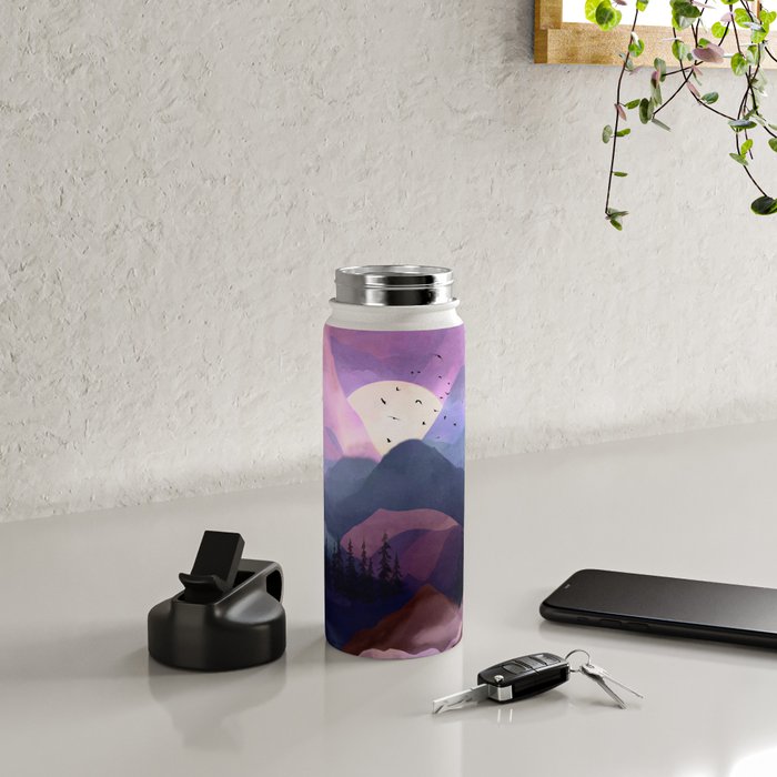 Misty Mountain Morning Water Bottle Gallery Image 4