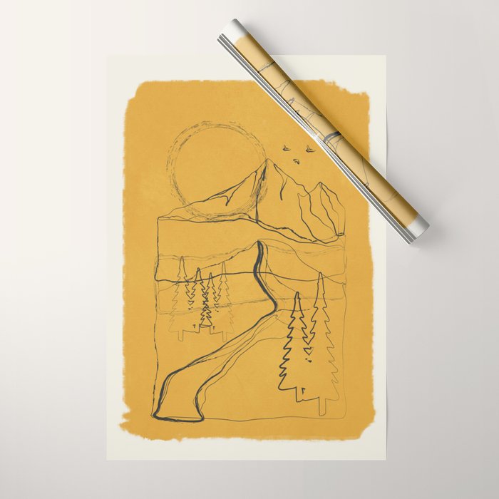 Minimalist Mountains 3 Wrapping Paper Gallery Image 1