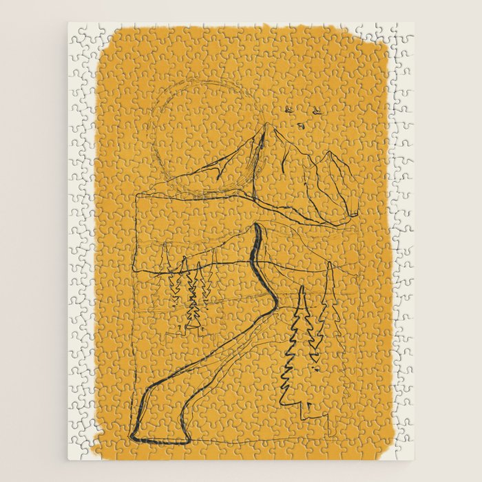 Minimalist Mountains 3 Jigsaw Puzzle Gallery Image 1
