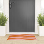 Smooth Waves Pink and Orange Welcome Mat Gallery Image 3