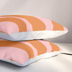 Smooth Waves Pink and Orange Pillow Sham Gallery Image 3
