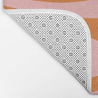 Smooth Waves Pink and Orange Bath Mat Gallery Image 2