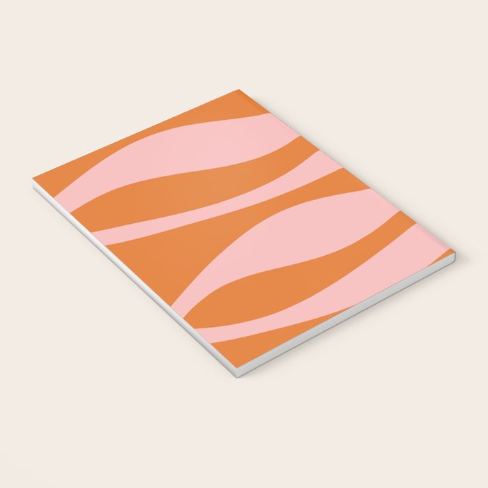 Smooth Waves Pink and Orange Notebook Gallery Image 3