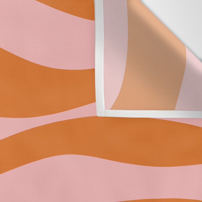 Smooth Waves Pink and Orange Wall Tapestry Gallery Image 3