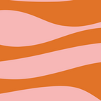 Smooth Waves Pink and Orange Coffee Mug Gallery Image 2