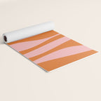 Smooth Waves Pink and Orange Yoga Mat Gallery Image 2
