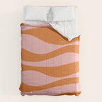 Smooth Waves Pink and Orange Comforter Gallery Image 6