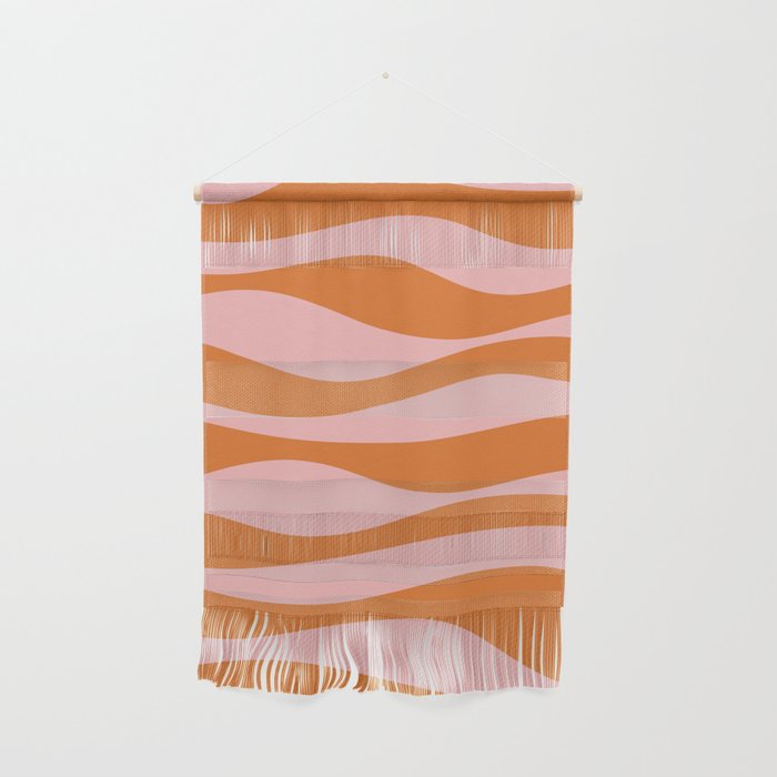 Smooth Waves Pink and Orange Wall Hanging Gallery Image 1