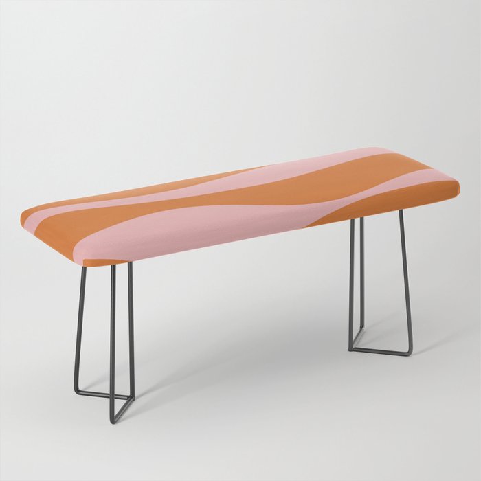 Smooth Waves Pink and Orange Bench Gallery Image 1